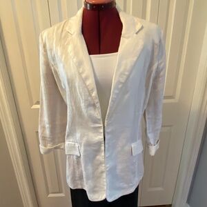 BCBG Women’s Blazer off white linen